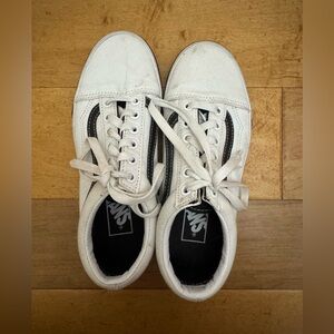 Black & White Vans - Men’s 4.5, Women’s 6 - Used but Good Condition